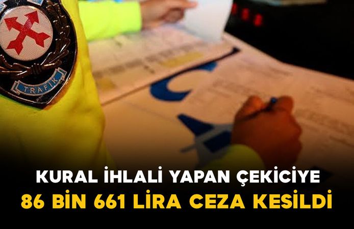 Karaman-Ereğli yolunda brandasız taşımacılığa 86 bin 661 lira ceza