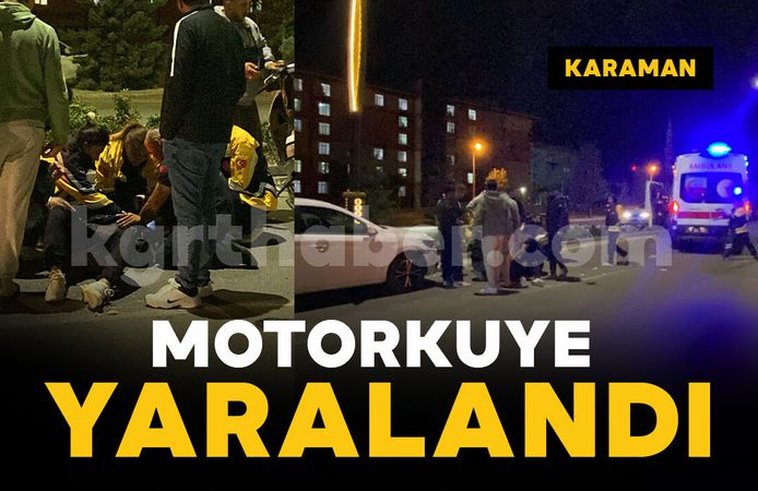 Karaman’da kaza: motokurye yaralandı