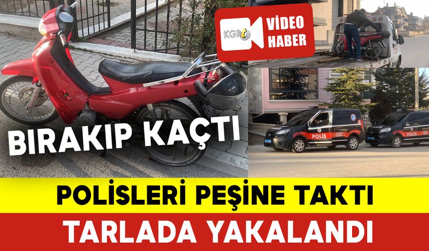 Polisleri Peşine Taktı Motoru Bırakıp Kaçtı