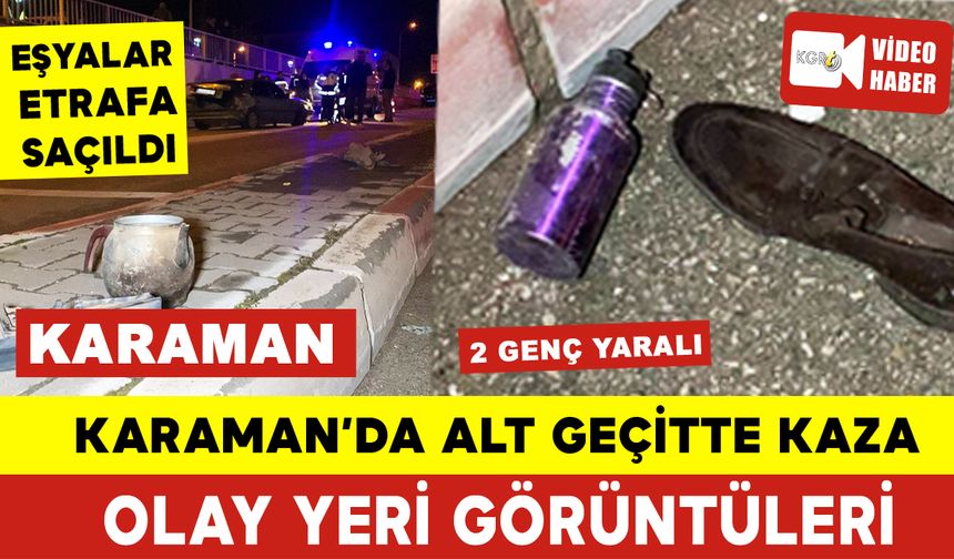 Karaman'da Otomobil Karşı Şeride Uçtu