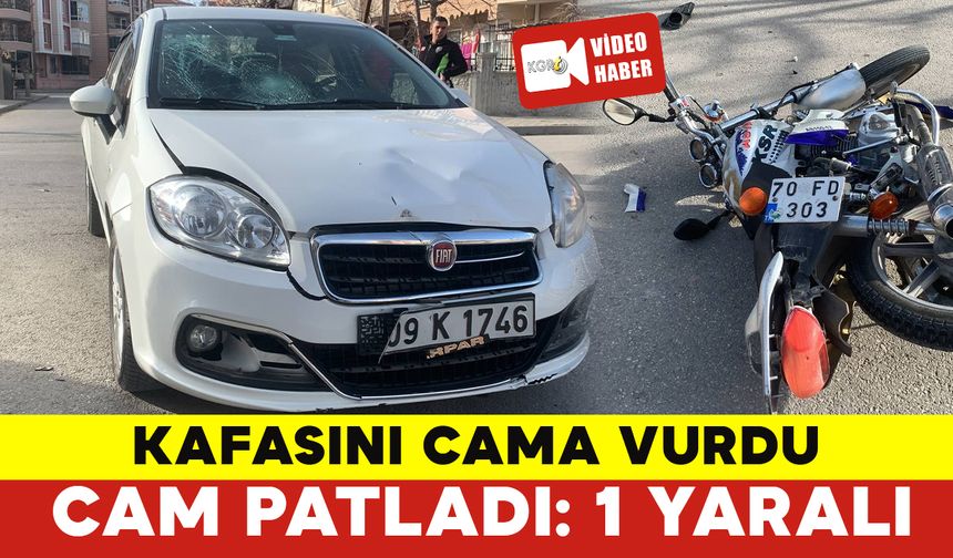 Karaman'da Otomobil ve Motosiklet Çarpıştı: 1 Yaralı