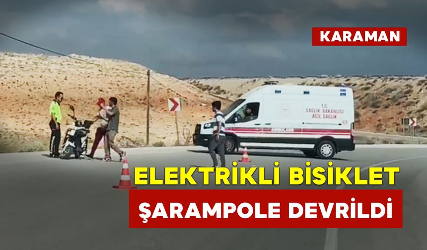 Elektrikli Bisiklet Şarampole Devrildi: 1 Yaralı