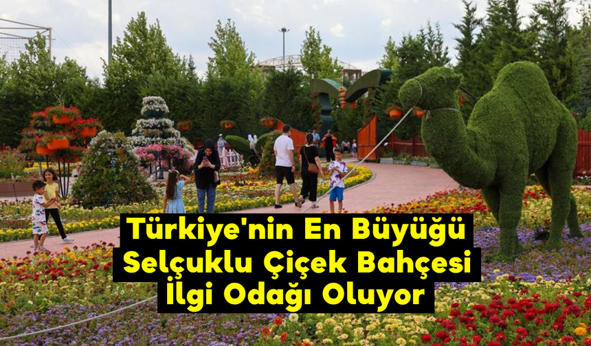 Türkiye'nin En Büyüğü Selçuklu Çiçek Bahçesi İlgi Odağı Oluyor