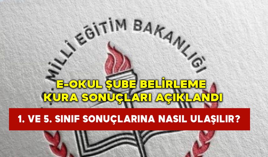 E-Okul Şube Belirleme Kura Sonuçları Açıklandı: 1. ve 5. Sınıf Sonuçlarına Nasıl Ulaşılır?