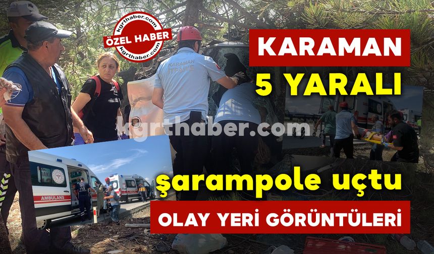 Karaman-Mut yolunda kaza: 5 yaralı