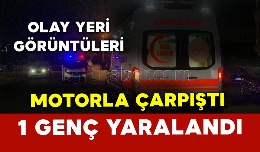 Motorla hafif ticari araç çarpıştı: 1 kişi yaralı