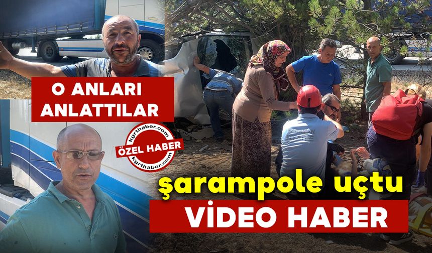 Şarampole uçan araçtakilerin yardımına koştular