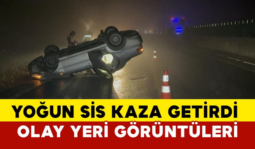 Bolu Dağı’nda sis kaza getirdi