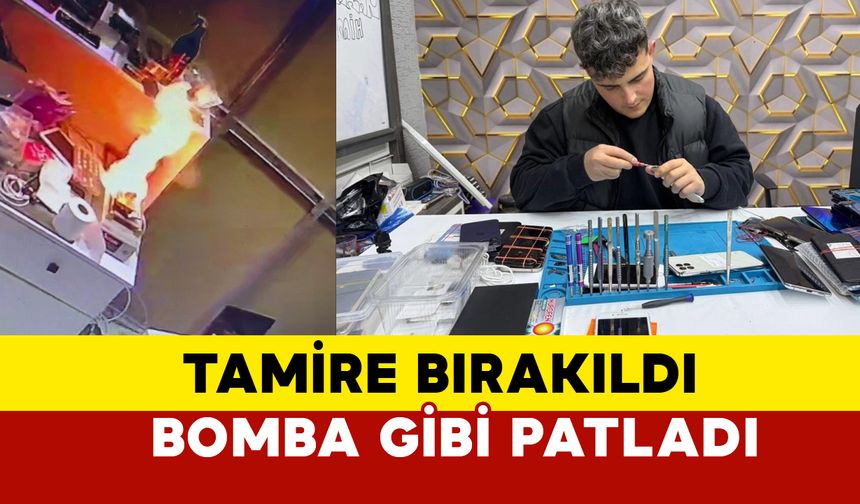 Bursa İznik’te Telefon Tamir Dükkanında Patlama: Şişen Batarya Alev Aldı