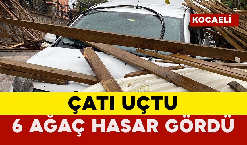 Çatı Uçtu: 6 Otomobil Hasar Gördü