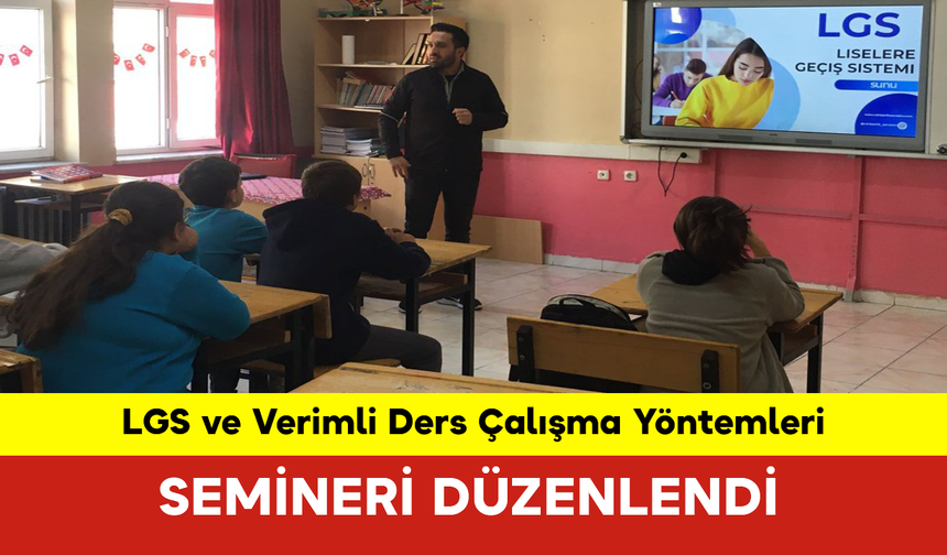 Ermenek’te LGS ve Verimli Ders Çalışma Yöntemleri Semineri Düzenlendi