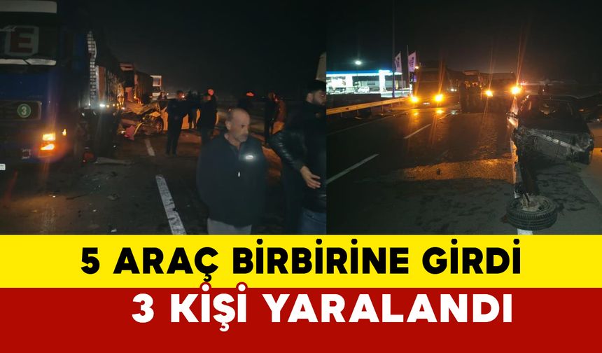 Konya-Karapınar Yolunda Zincirleme Kaza: 3 Yaralı