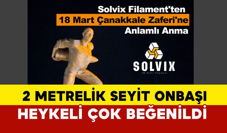 18 Mart Çanakkale Zaferi'ne Özel 2 Metrelik Seyit Onbaşı Heykeli