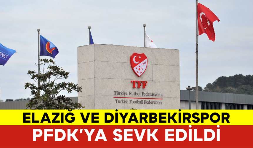 Elazığ ve Diyarbekirspor PFDK’ya Sevk Edildi