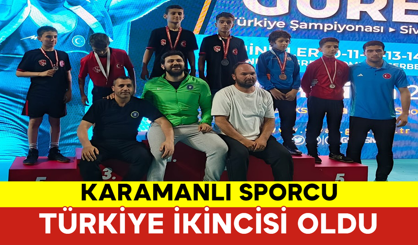 Karamanlı Sporcu Türkiye İkincisi Oldu