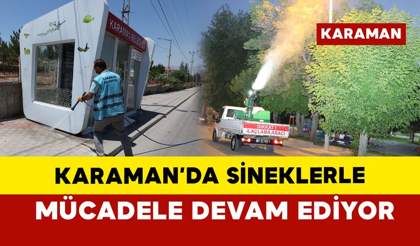 Karaman Belediyesi’nden sineklerle mücadele çalışmaları