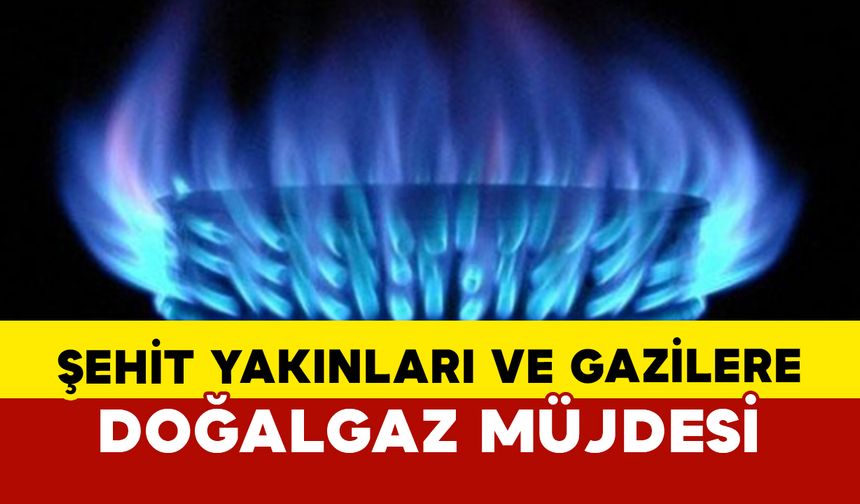 Şehit yakınları ve gaziler müjde: doğalgaza indirim