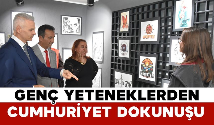Genç yetenekler cumhuriyet coşkusunu tuvale taşıdı