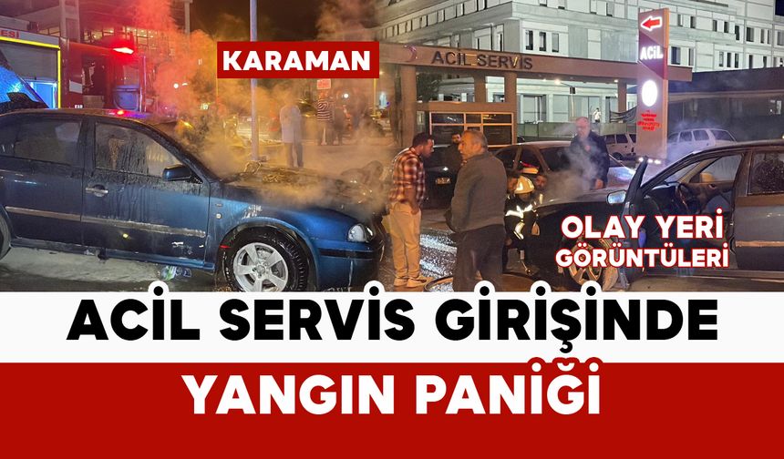 Hastane Acil Girişinde Kısa Süreli Yangın Paniği