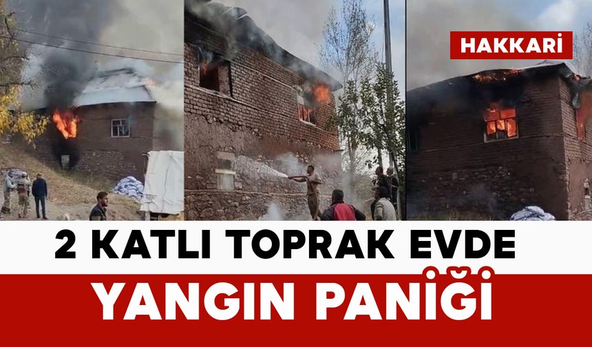 2 katlı toprak evde yangın