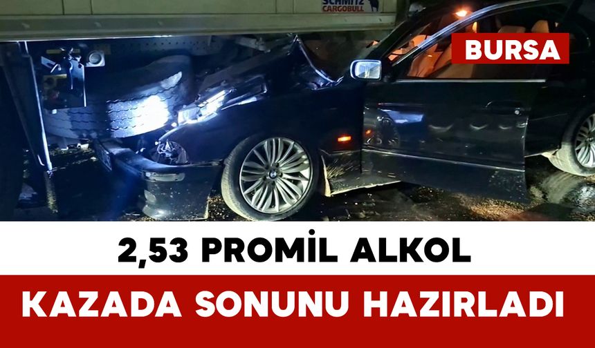 Sürücü hayatını kaybetti, alkollü olduğu tespit edildi