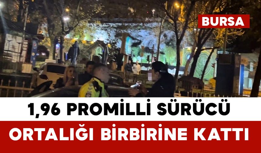 1.96 promil alkollü sürücü uygulama noktasını birbirine kattı