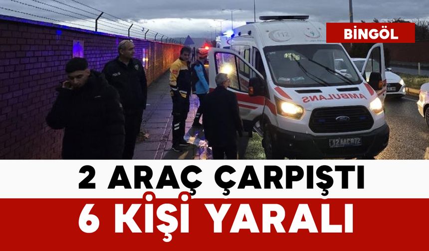 2 araç çarpıştı: 6 kişi yaralandı