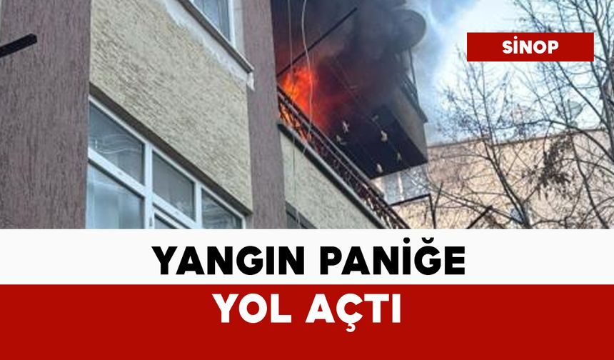 Apartmandaki yangın paniğe yol açtı