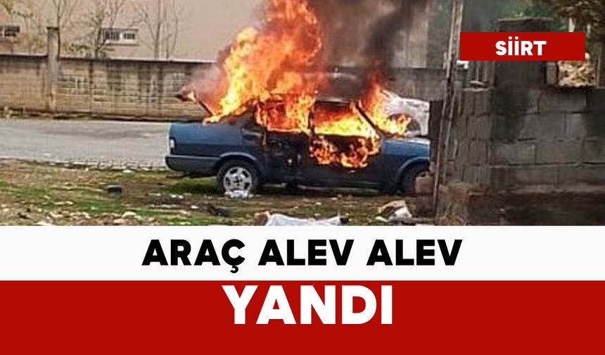 Araç alev topuna döndü