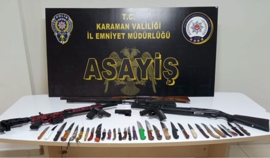 Karaman'da neler neler ele geçirildi: 10 tutuklama