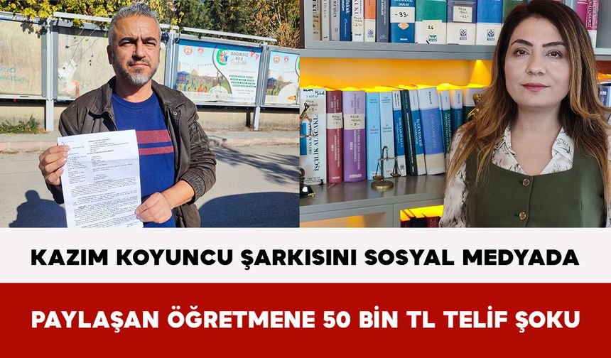 Kazım Koyuncu Şarkısını Sosyal Medyada Paylaşan Öğretmene 50 Bin TL Telif Şoku