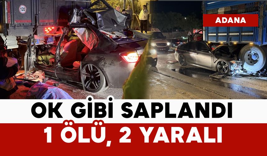 Lüks araç kamyona ok gibi saplandı: 1 ölü, 2 yaralı
