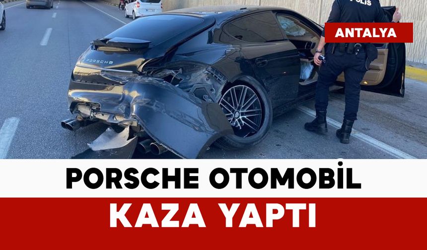 Porsche otomobil araca ve alt geçit duvarına çarptı: 1 yaralı