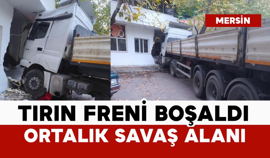 Tırın freni boşaldı: ortalık savaş alanına döndü