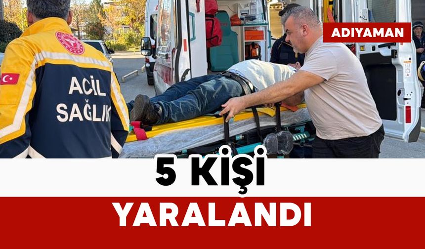 Yolcu minibüsü ile otomobil çarpıştı: 5 yaralı