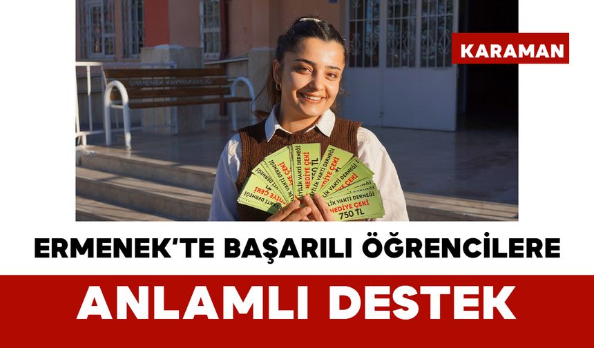 Ermenek’te Başarılı Öğrencilere Anlamlı Destek