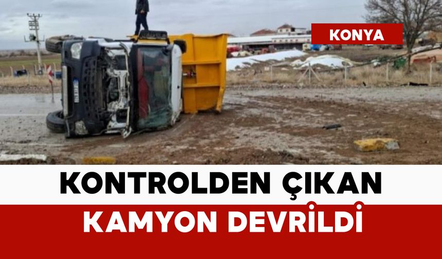 Kamyon devrildi: 2 yaralı