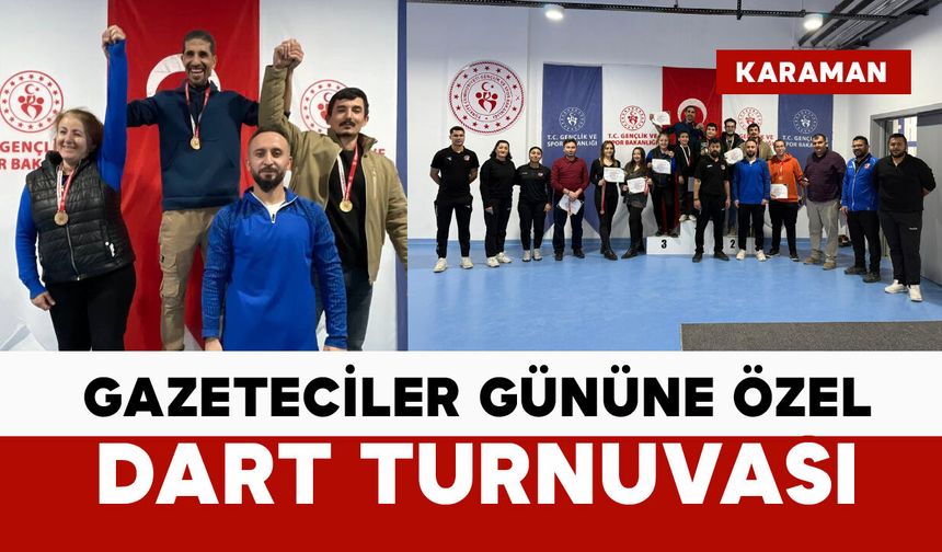 Karaman’da Gazeteciler Günü’ne Özel Dart Turnuvası Düzenlendi
