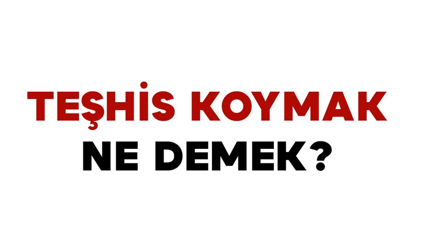 Teşhis Koymak Ne Demek?