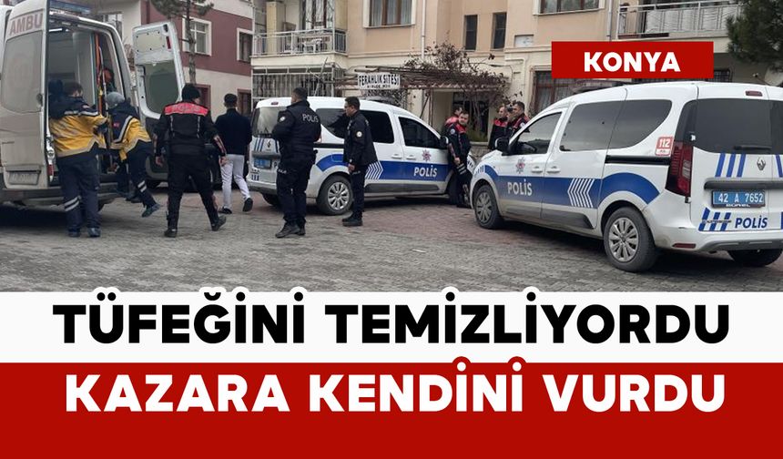 Tüfeğini temizliyordu kazara kendini vurdu
