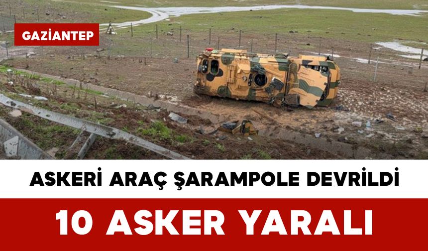 Askeri Araç Şarampole Devrildi: 10 Asker Yaralı