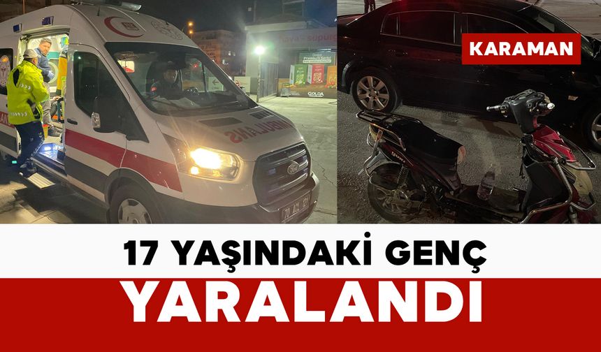 Elektrikli bisiklet ile otomobil çarpıştı: 1 yaralı