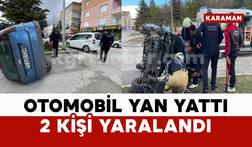 Karaman’da Son Dakika: Otomobil Takla Attı