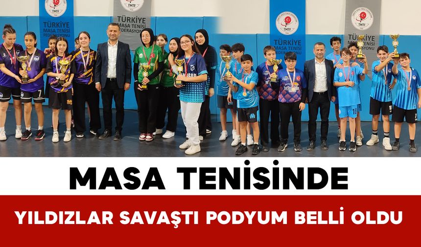 Karaman’da yıldızlar masa tenisi müsabakaları tamamlandı