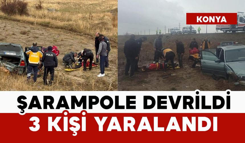 Lüks araç şarampole devrildi: 3 yaralı