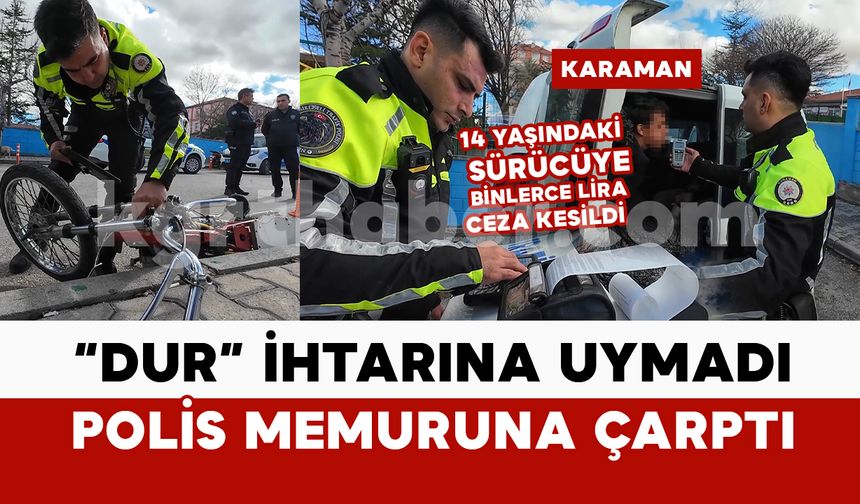 Polisin “dur” ihtarına uymayan motosiklet polise çarptı: 1 yaralı