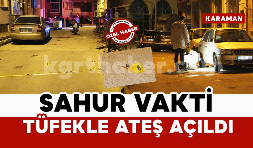Sahur vakti sokak ortasında tüfekle ateş açıldı: park halindeki araç hasar gördü