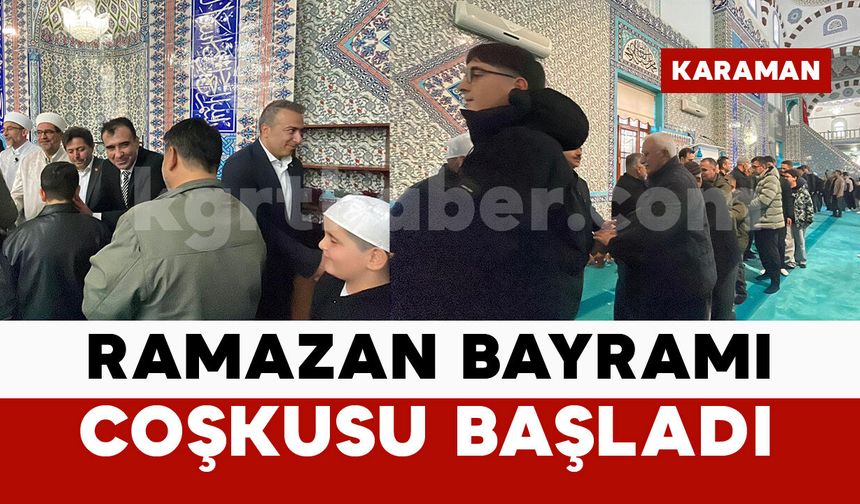 Karaman’da bayram namazı sonrası bayramlaşma merasimi