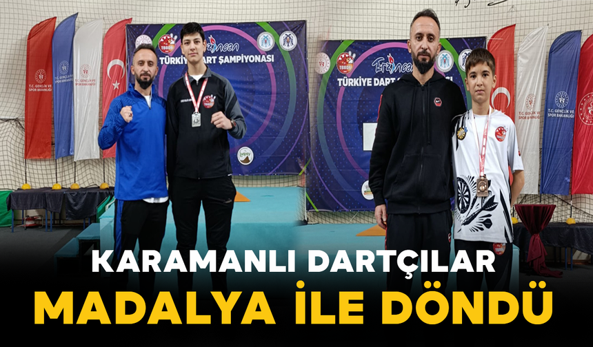 Karamanlı Dartçılar Erzincan’da Madalya ile Döndü