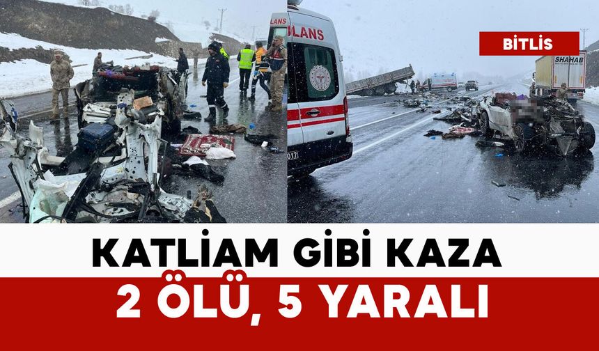 Katliam gibi kaza: 2 ölü, 5 yaralı